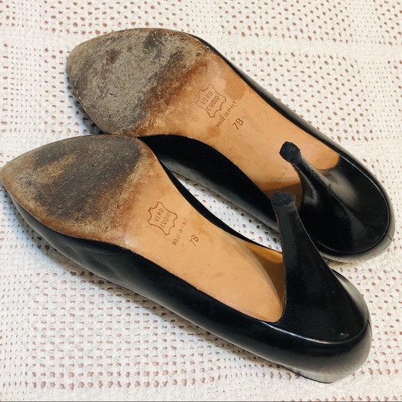HEELS Vintage 1985 Via Spiga leather w/brass bow - Picture 4 of 4